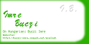 imre buczi business card